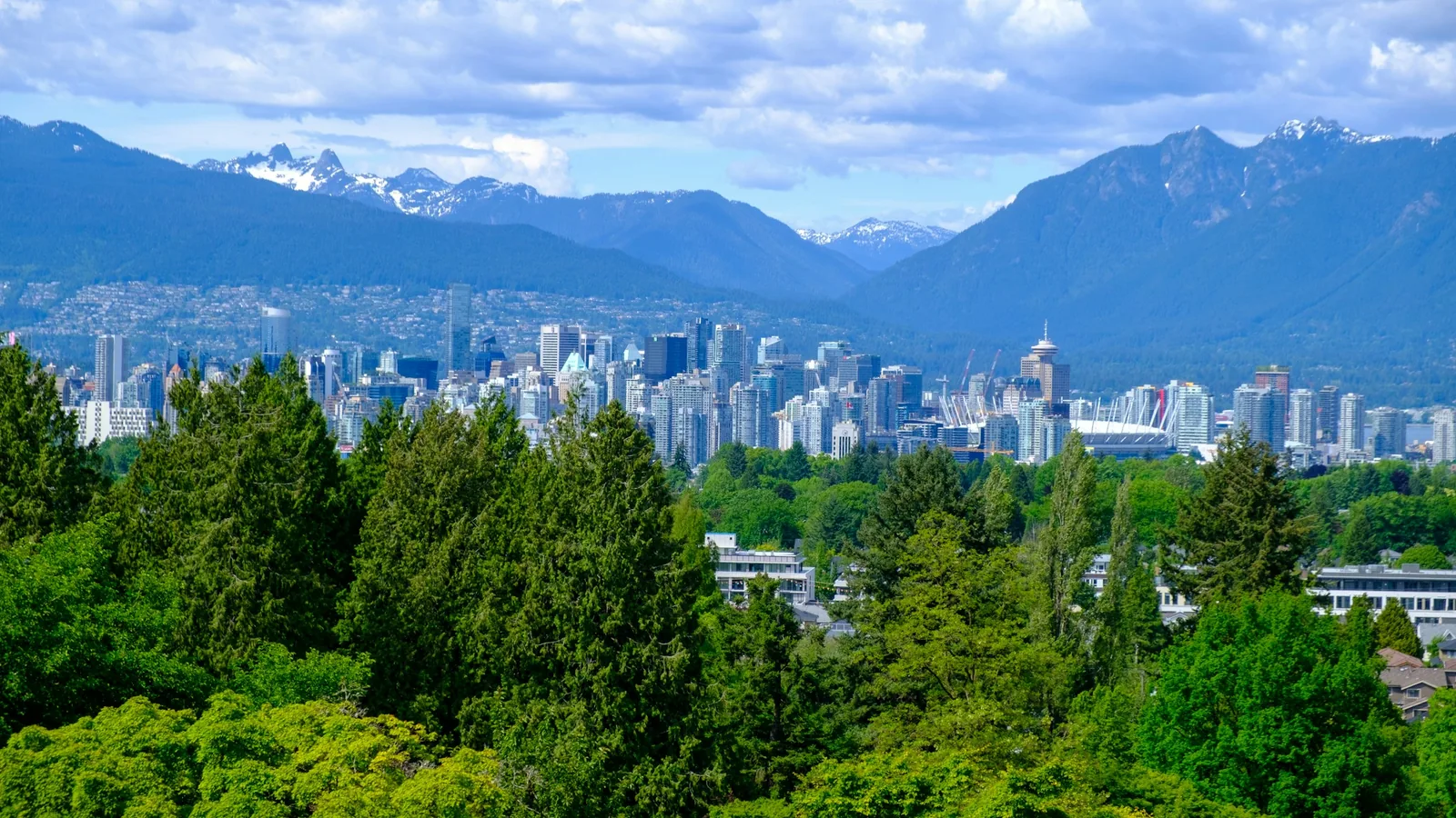 Mountain views over Vancouver