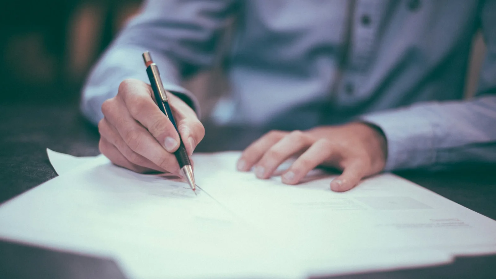 Mortgage paperwork being reviewed