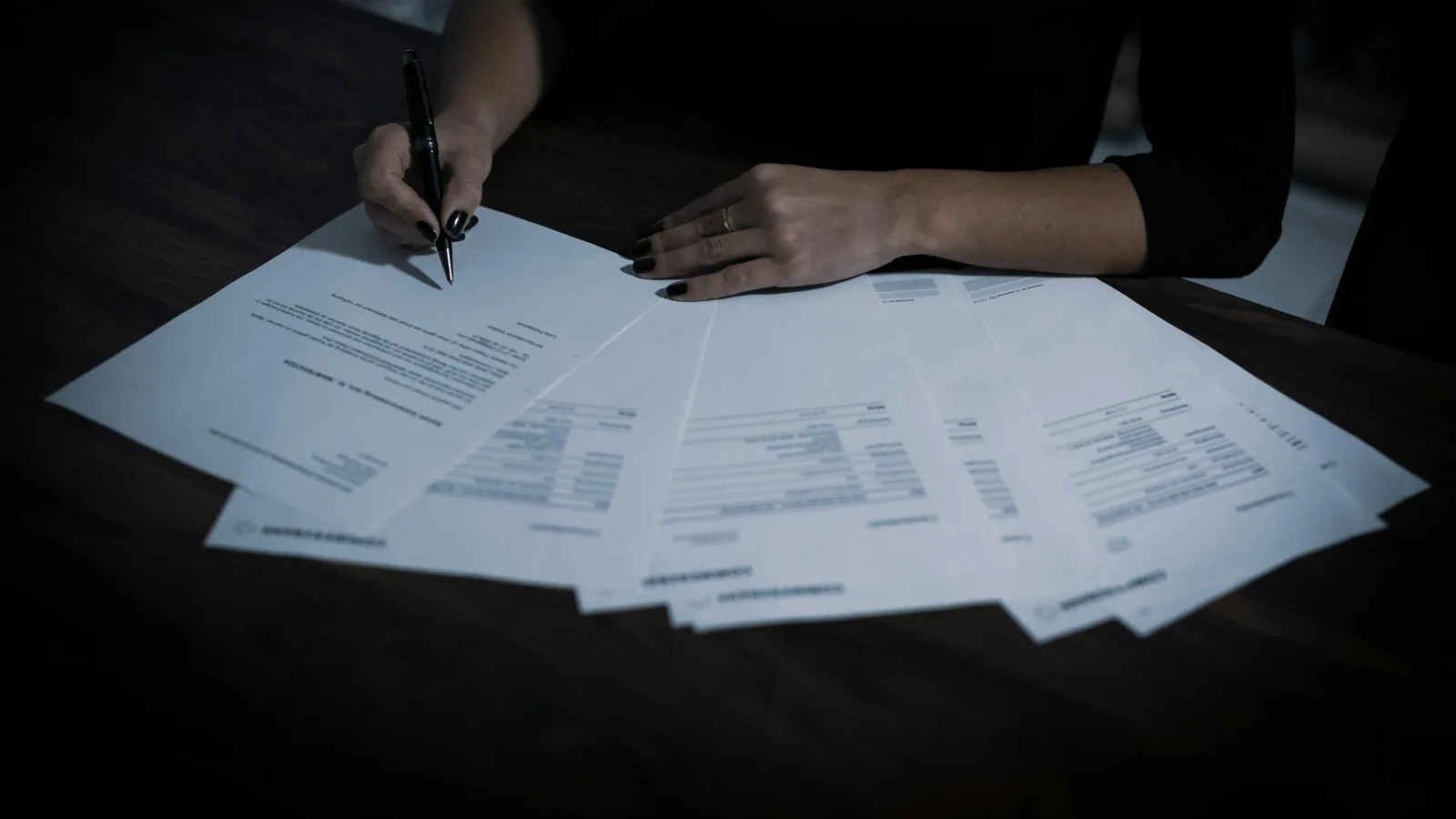 Mortgage paperwork being reviewed