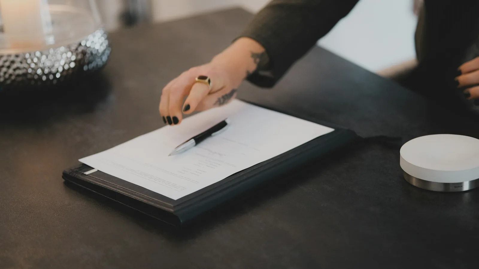 Mortgage paperwork being reviewed