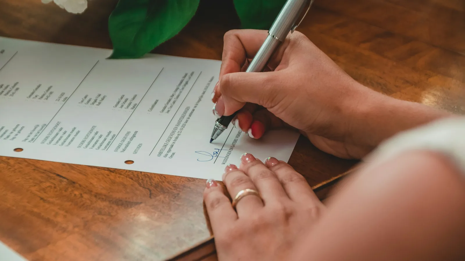 Mortgage paperwork being reviewed