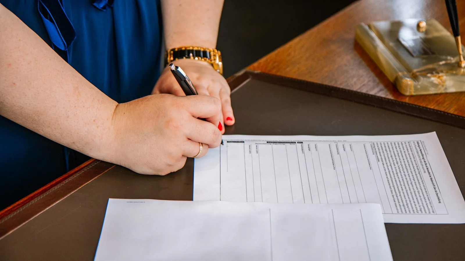 Mortgage paperwork being reviewed