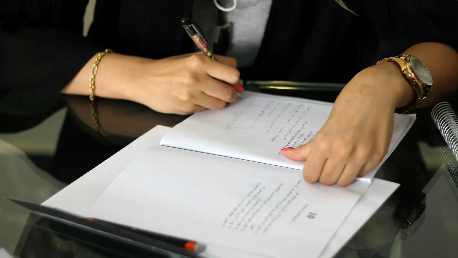 Mortgage paperwork being reviewed