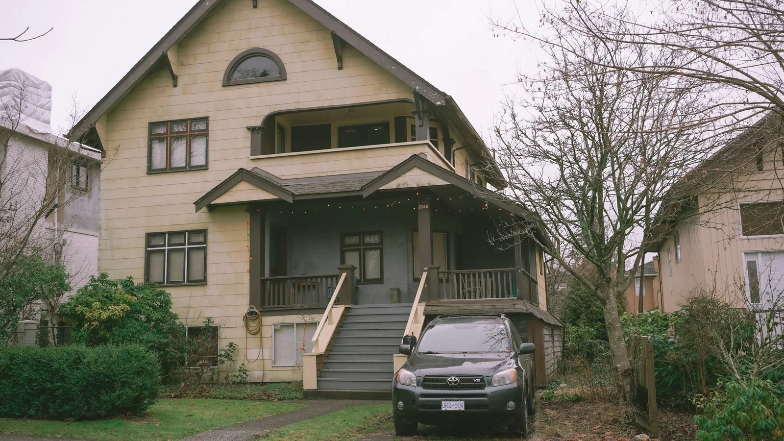 A car is parked in front of a house, Vancouver