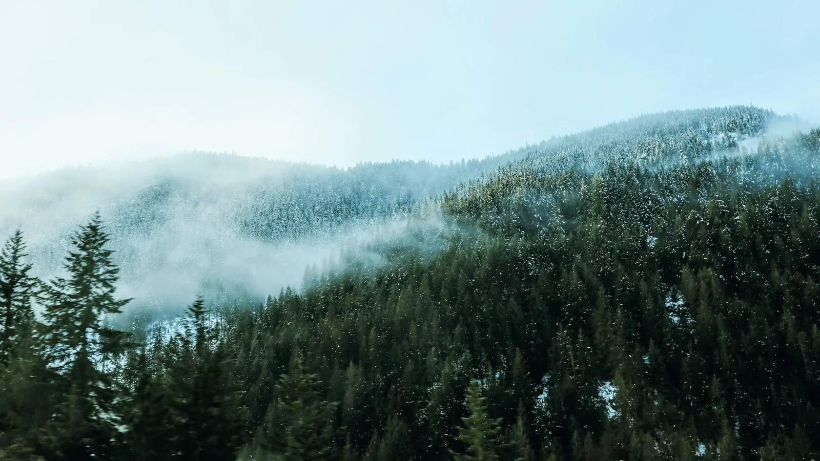 Mountain range with frosted tips in the Coast Mountains