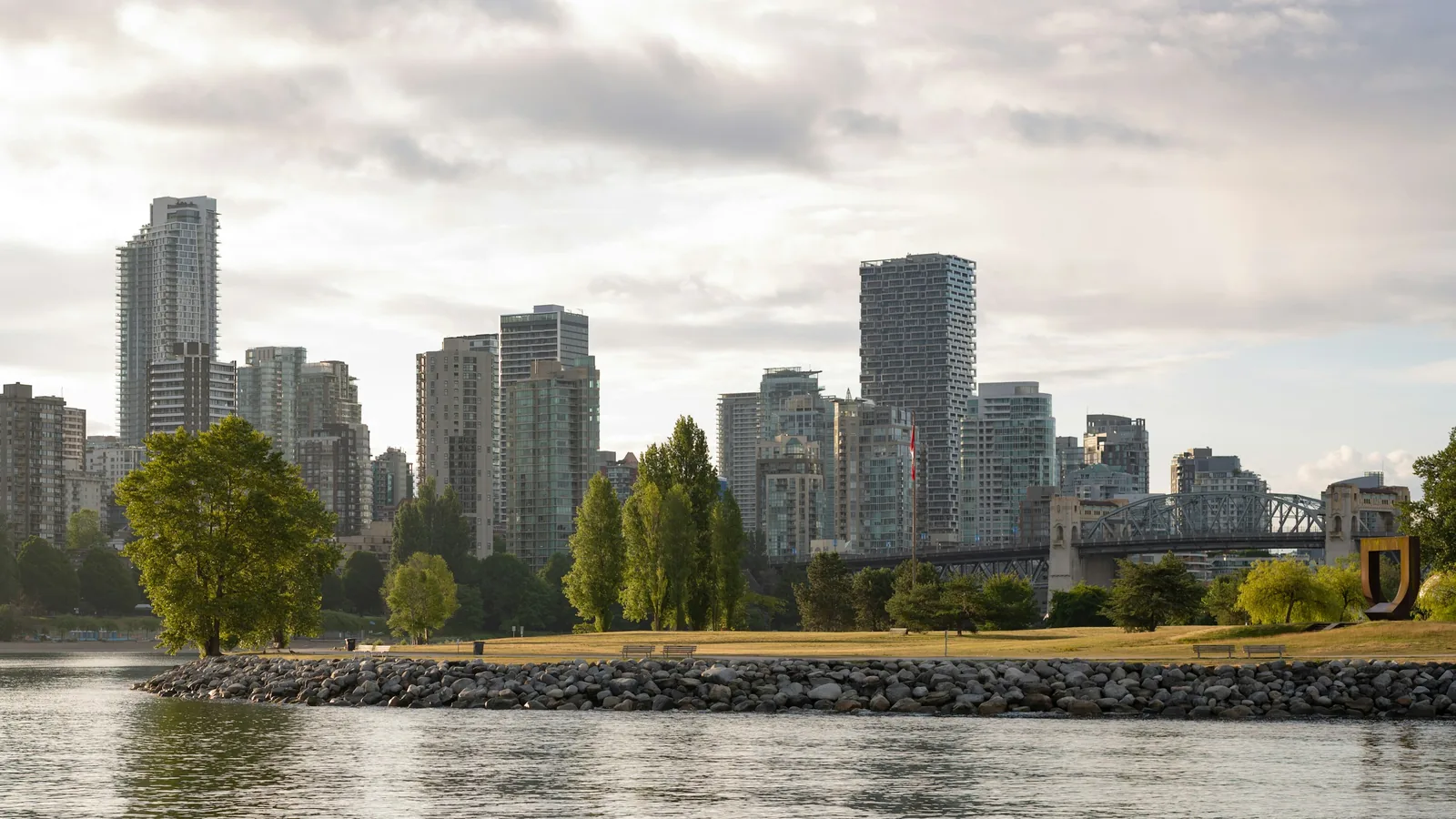 Burrard Bridge from Kitsilano in Vancouver