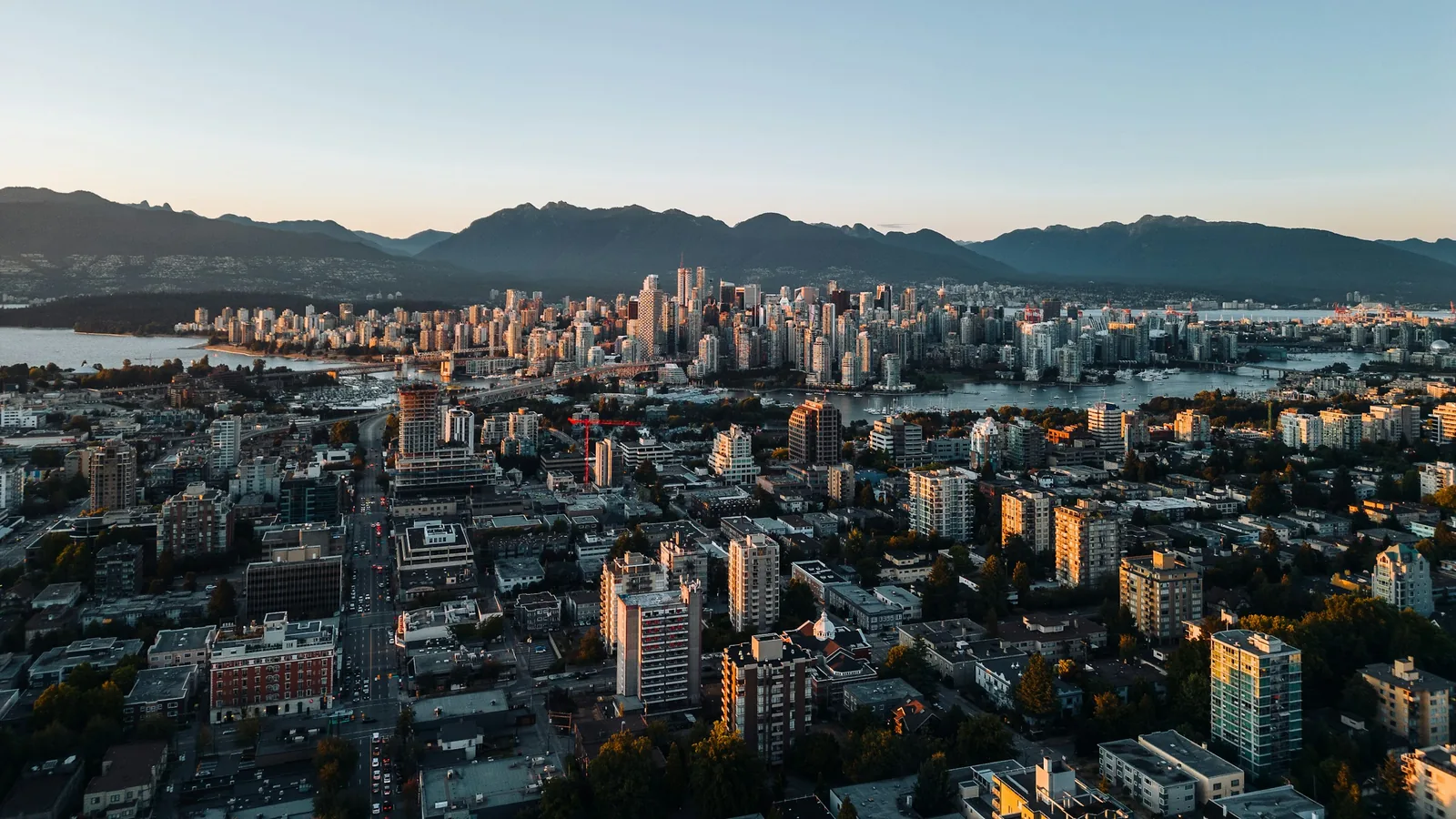 Mountain views over Vancouver