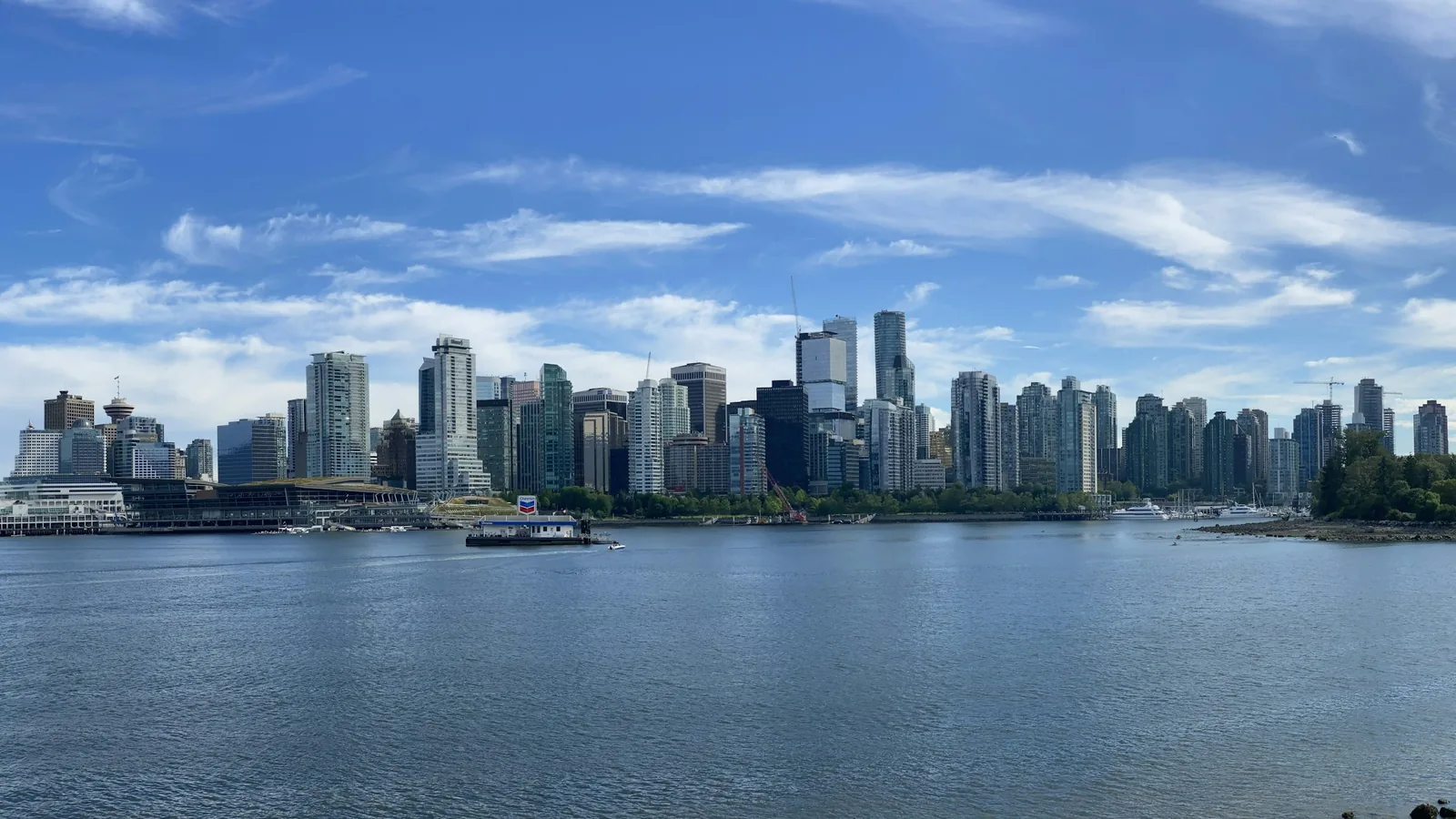 Vancouver skyline as seen from Stanley Park