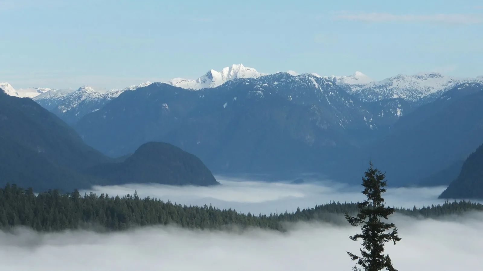 Mountain views over Vancouver's North Shore