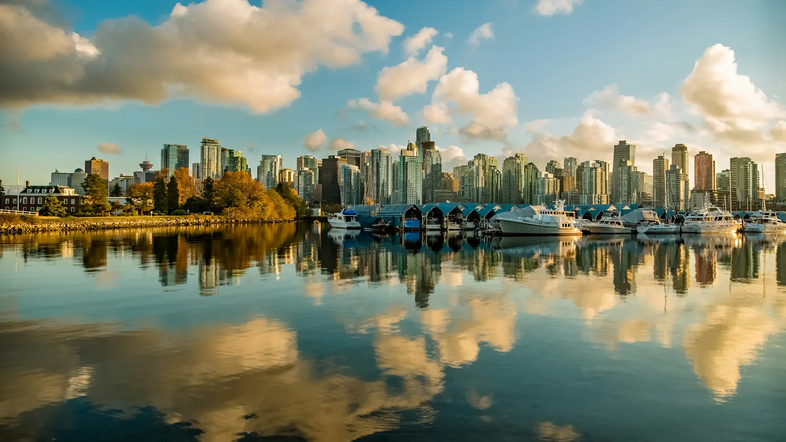 Buildings and body of water in Vancouver