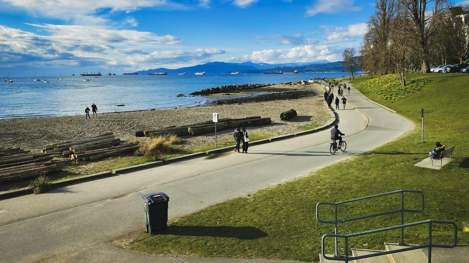 The sunset beach in Vancouver in February