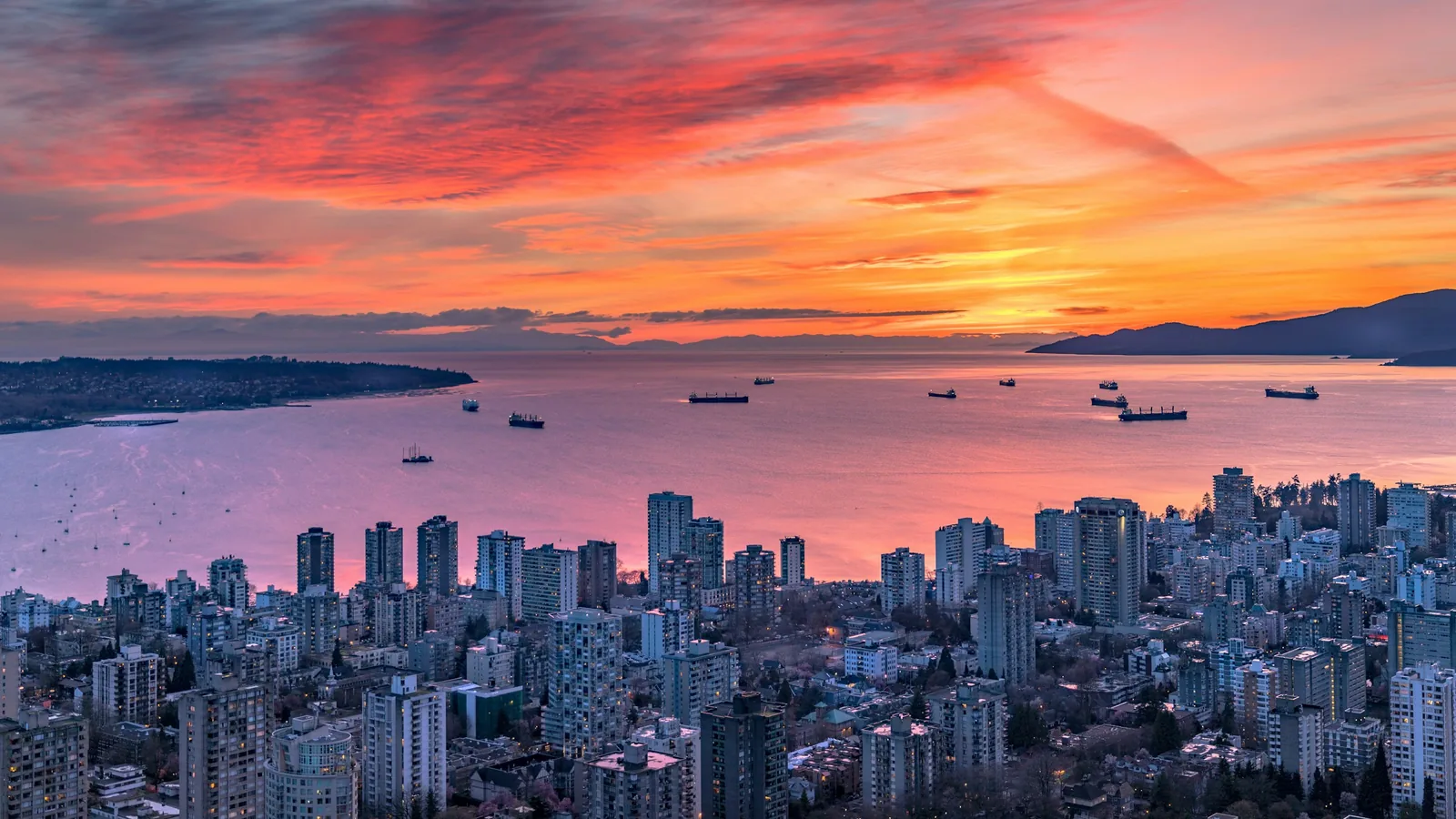 Aerial photo of city in Vancouver