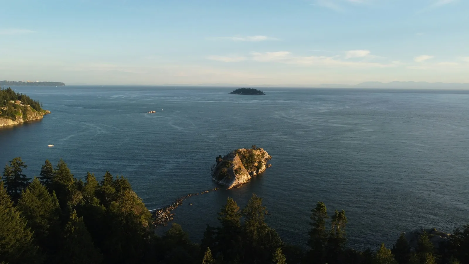 West Vancouver, overlooking ocean and small island in Vancouver's North Shore